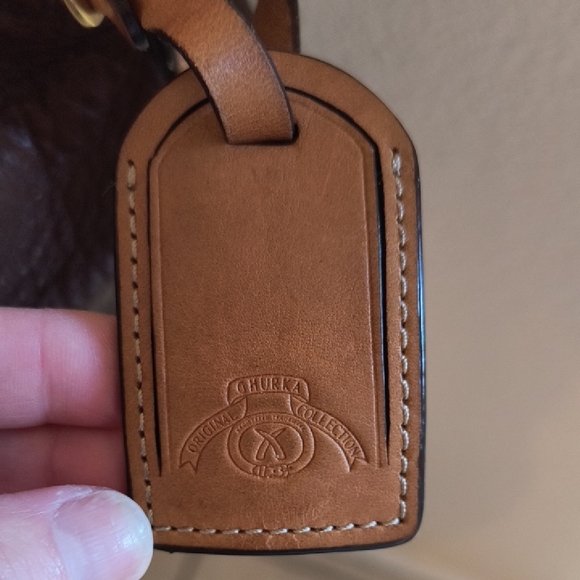 Ghurka Maroon Leather Bucket Bag - Picture 2 of 15